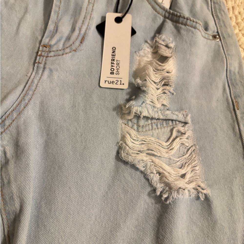 Rue21 Light Blue Denim Shorts Size 6 - Picture 5 of 8